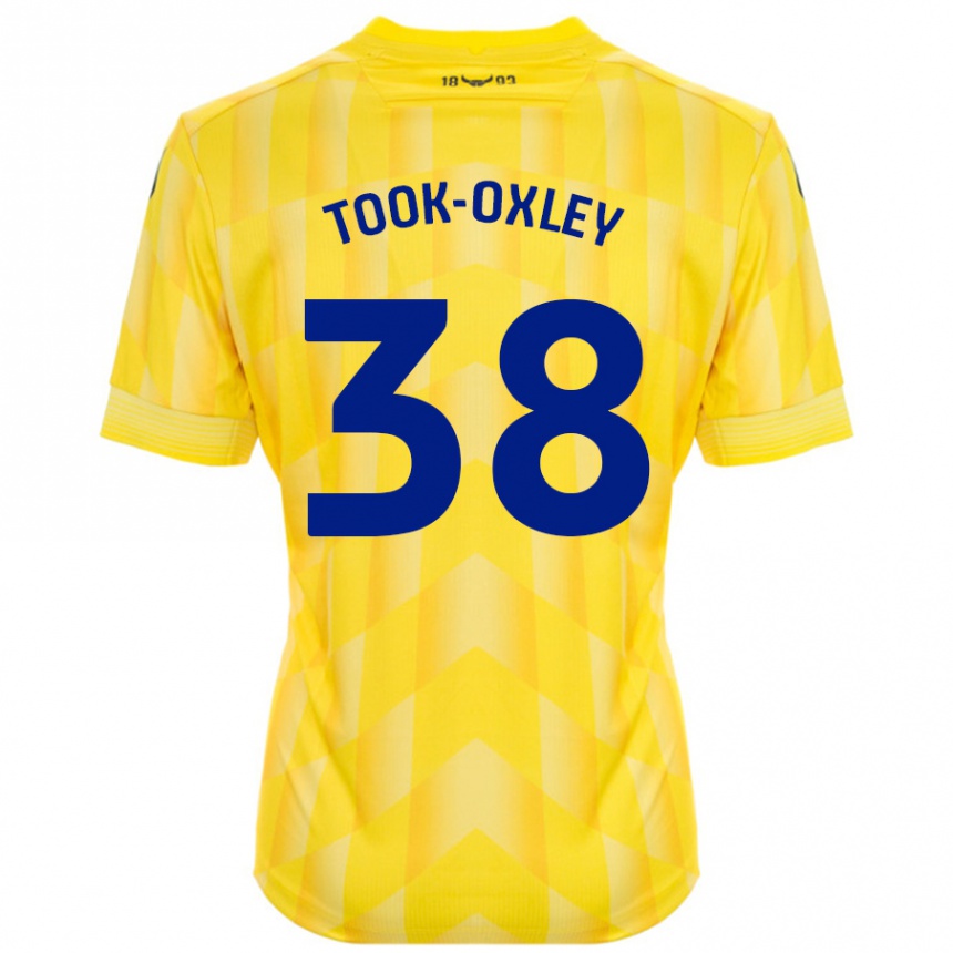 Men Football Zaide Took-Oxley #38 Yellow Home Jersey 2024/25 T-Shirt Uk