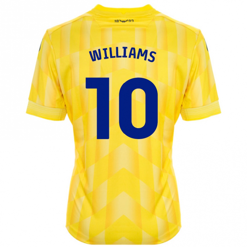 Men Football Cheryl Williams #10 Yellow Home Jersey 2024/25 T-Shirt Uk