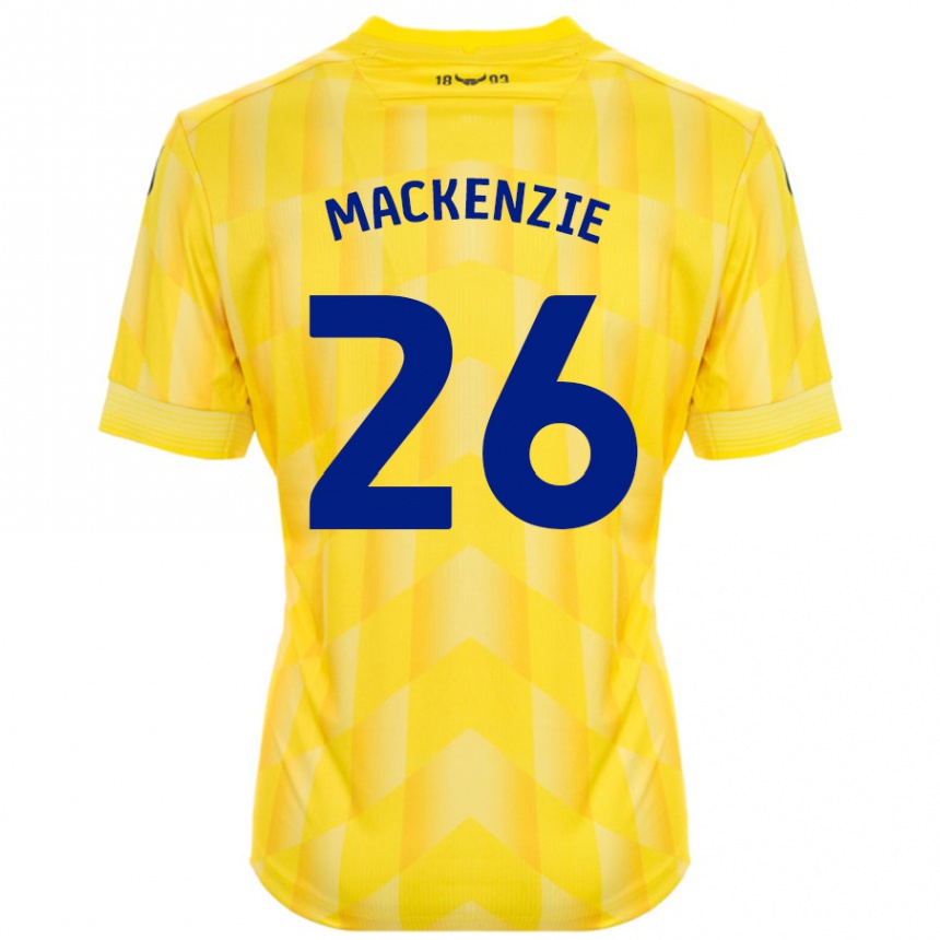 Men Football Hannah Mackenzie #26 Yellow Home Jersey 2024/25 T-Shirt Uk