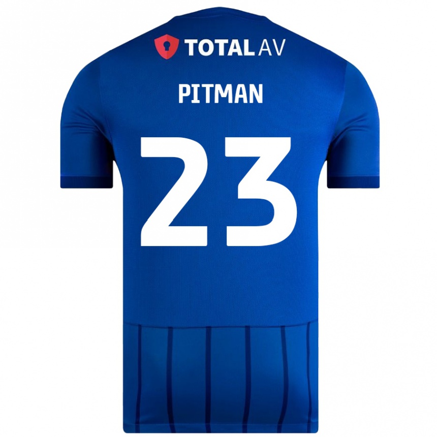 Men Football Emily Pitman #23 Blue Home Jersey 2024/25 T-Shirt Uk