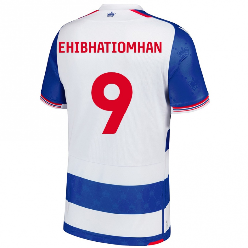 Men Football Kelvin Ehibhatiomhan #9 Blue White Home Jersey 2024/25 T-Shirt Uk