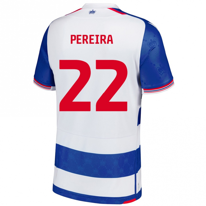 Men Football Joel Pereira #22 Blue White Home Jersey 2024/25 T-Shirt Uk