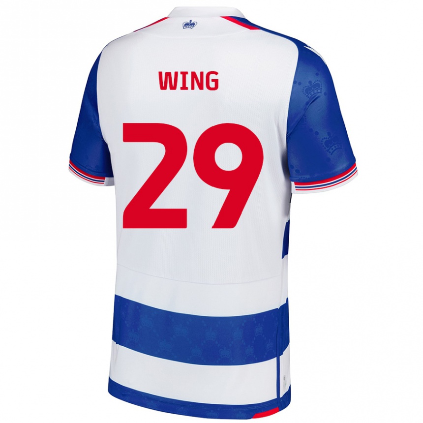 Men Football Lewis Wing #29 Blue White Home Jersey 2024/25 T-Shirt Uk