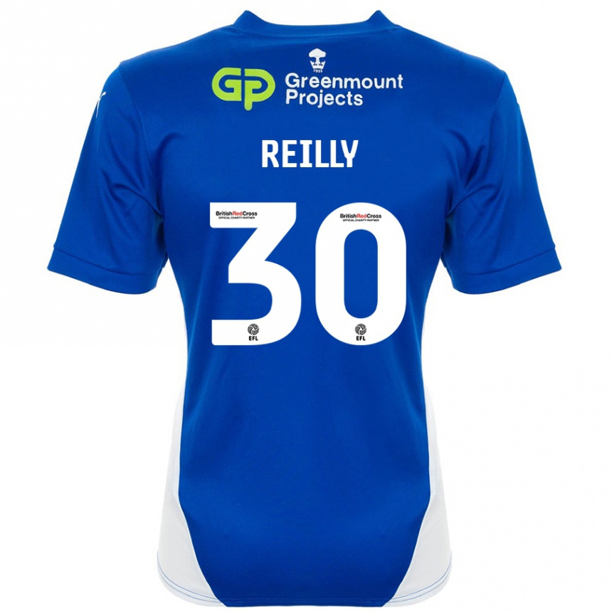 Men Football Jack Reilly #30 Blue White Home Jersey 2024/25 T-Shirt Uk