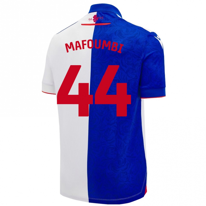 Men Football Exaucé Mafoumbi #44 Sky Blue White Home Jersey 2024/25 T-Shirt Uk