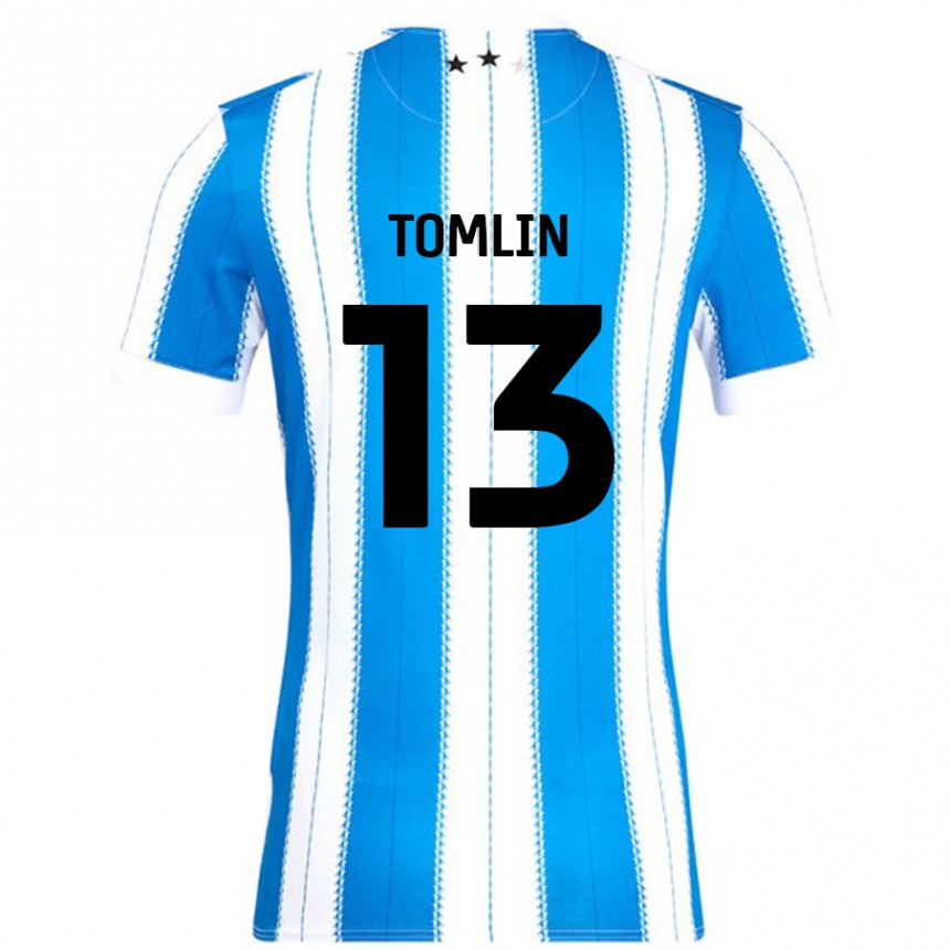 Men Football Phoebe Tomlin #13 Blue White Home Jersey 2024/25 T-Shirt Uk