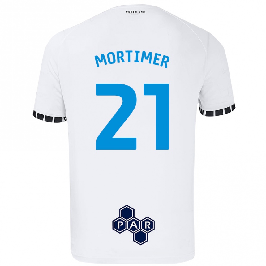 Men Football Jodie Mortimer #21 White Home Jersey 2024/25 T-Shirt Uk