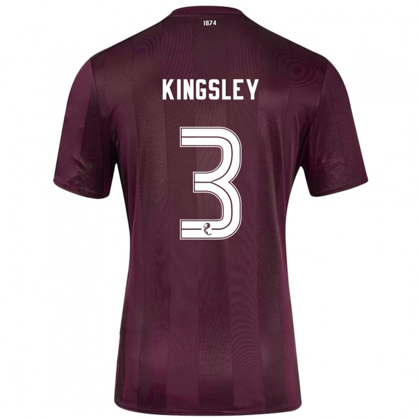 Men Football Stephen Kingsley #3 Burgundy Home Jersey 2024/25 T-Shirt Uk