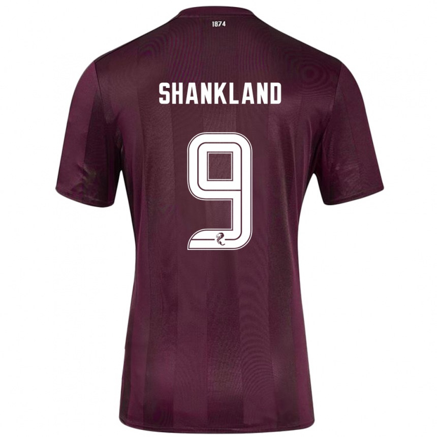 Men Football Lawrence Shankland #9 Burgundy Home Jersey 2024/25 T-Shirt Uk