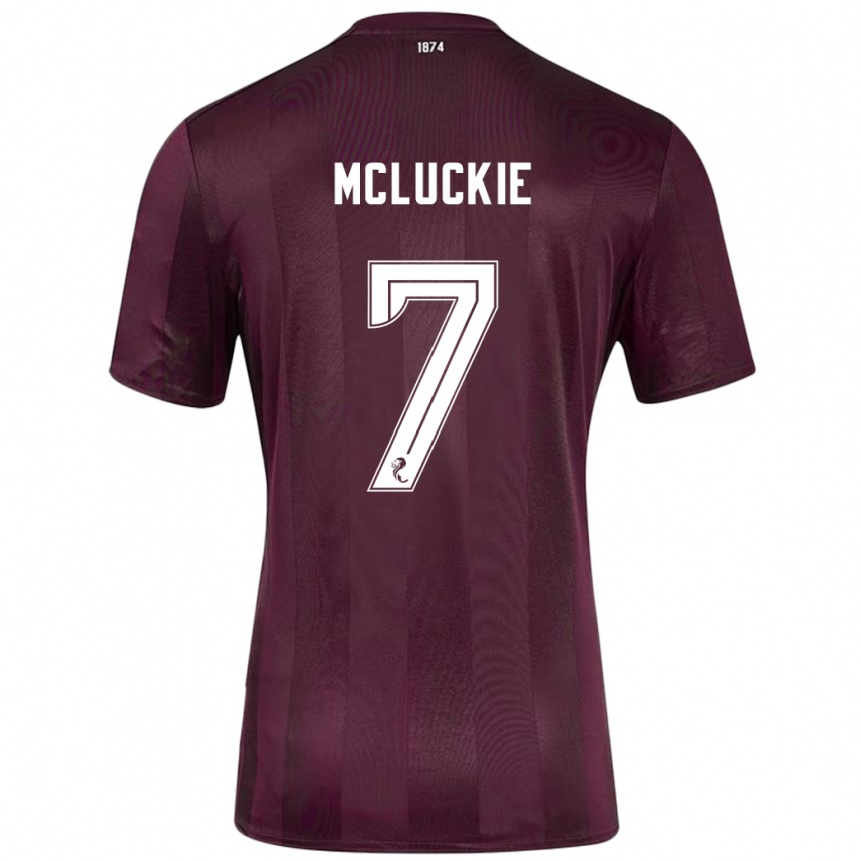 Men Football Bobby Mcluckie #7 Burgundy Home Jersey 2024/25 T-Shirt Uk