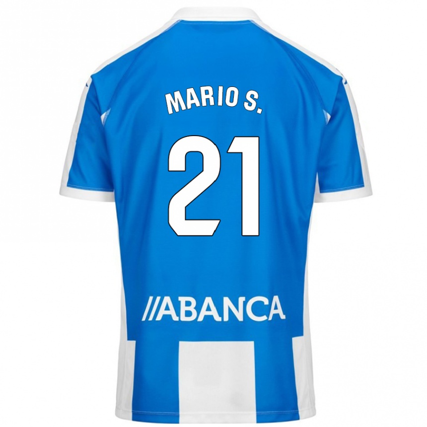 Men Football Mario Soriano #21 Blue White Home Jersey 2024/25 T-Shirt Uk