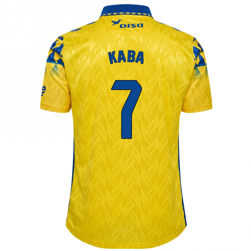 Men Football Sory Kaba #7 Yellow Blue Home Jersey 2024/25 T-Shirt Uk