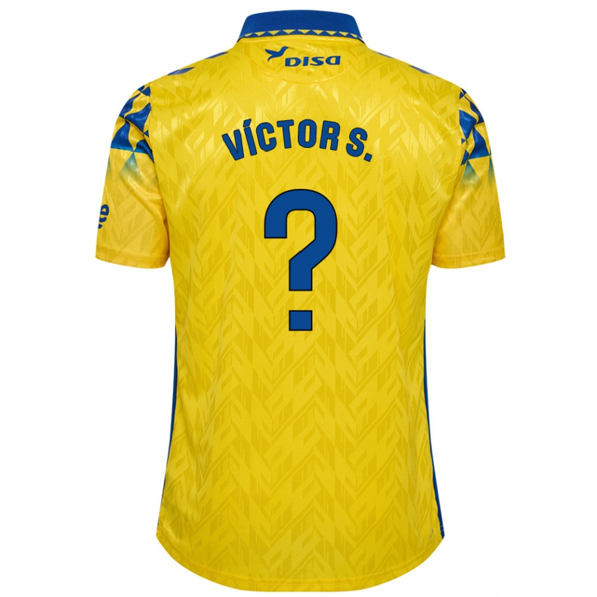 Men Football Víctor Sánchez #0 Yellow Blue Home Jersey 2024/25 T-Shirt Uk