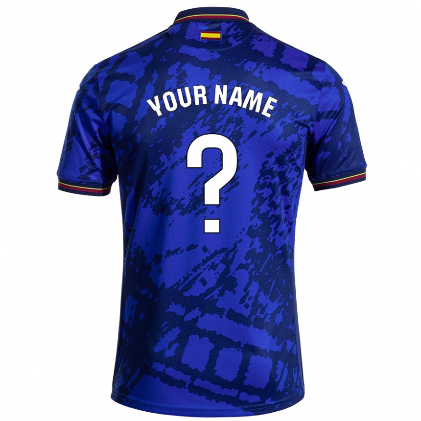 Men Football Your Name #0 Darker Blue Home Jersey 2024/25 T-Shirt Uk