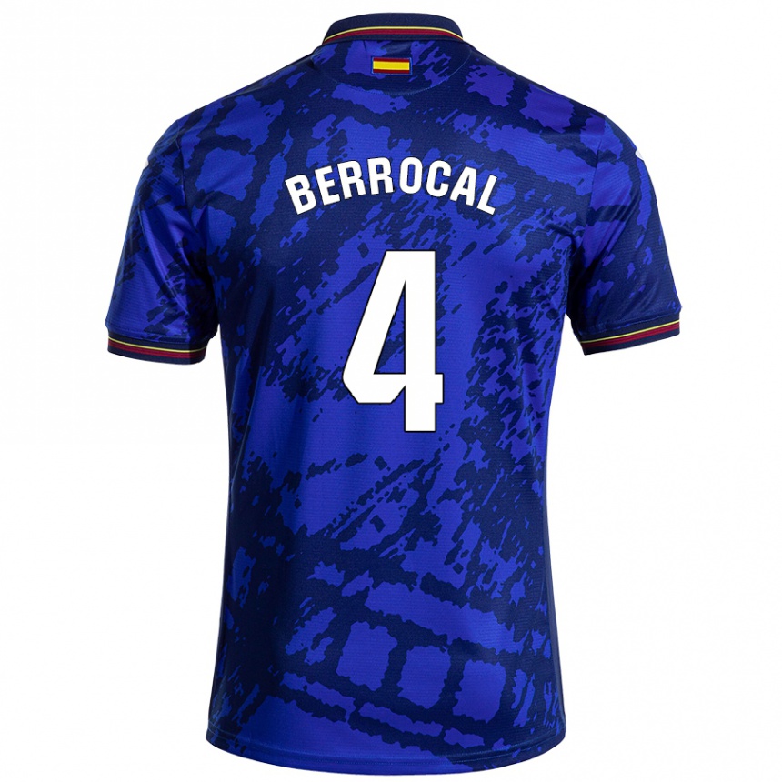 Men Football Juan Berrocal #4 Darker Blue Home Jersey 2024/25 T-Shirt Uk