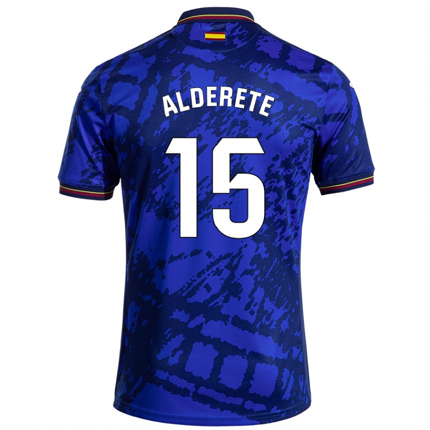 Men Football Omar Alderete #15 Darker Blue Home Jersey 2024/25 T-Shirt Uk