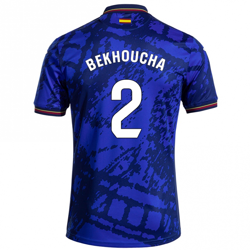 Men Football Ismael Bekhoucha #2 Darker Blue Home Jersey 2024/25 T-Shirt Uk