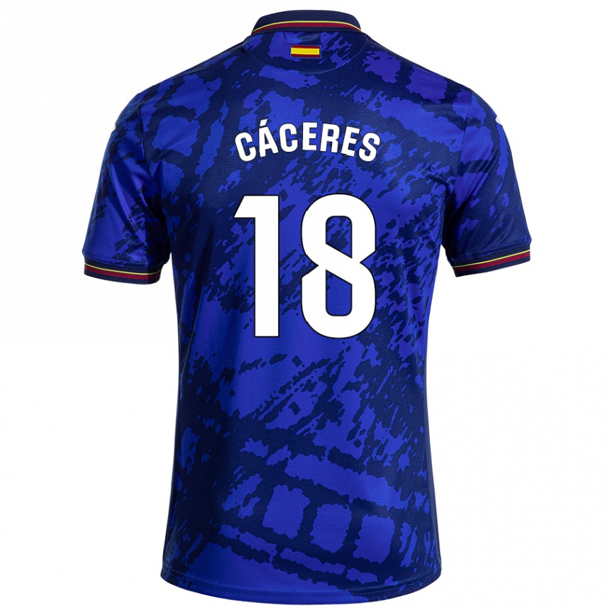 Men Football Damián Cáceres #18 Darker Blue Home Jersey 2024/25 T-Shirt Uk