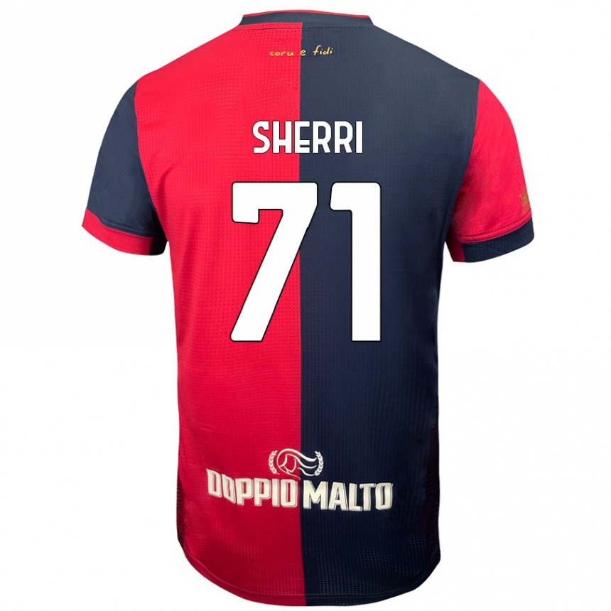 Men Football Alen Sherri #71 Red Darker Blue Home Jersey 2024/25 T-Shirt Uk