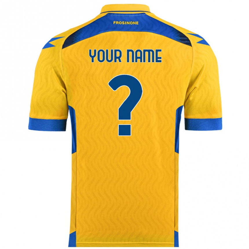 Men Football Your Name #0 Yellow Home Jersey 2024/25 T-Shirt Uk