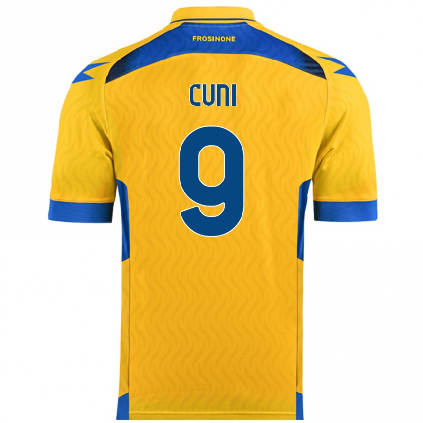 Men Football Marvin Cuni #9 Yellow Home Jersey 2024/25 T-Shirt Uk