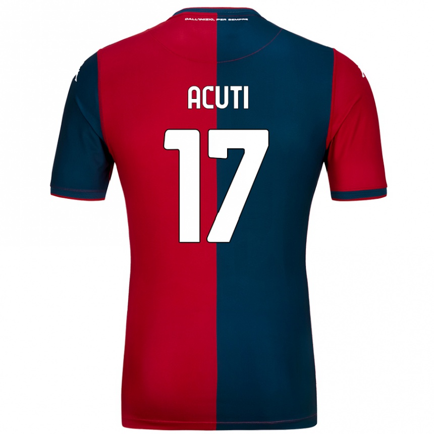 Men Football Arianna Acuti #17 Red Dark Blue Home Jersey 2024/25 T-Shirt Uk