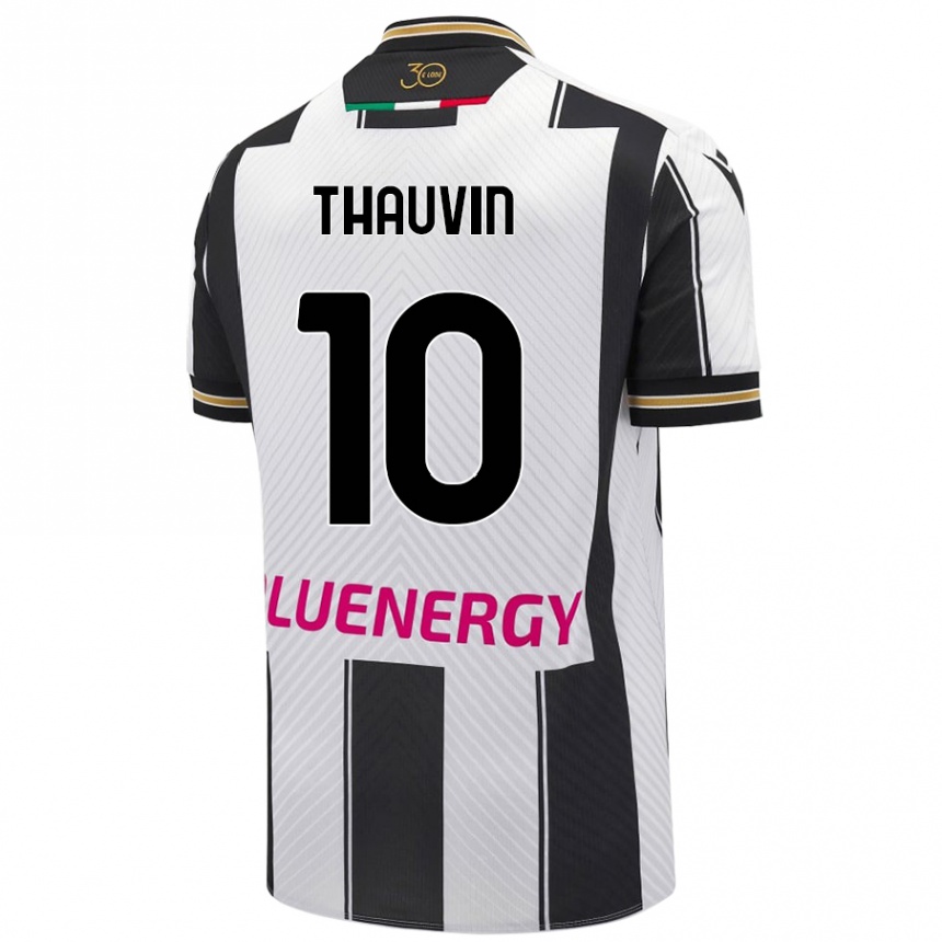 Men Football Florian Thauvin #10 White Black Home Jersey 2024/25 T-Shirt Uk