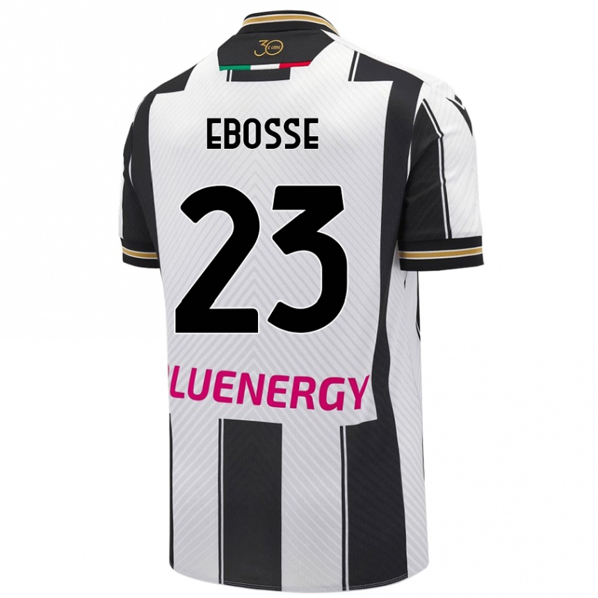 Men Football Enzo Ebosse #23 White Black Home Jersey 2024/25 T-Shirt Uk