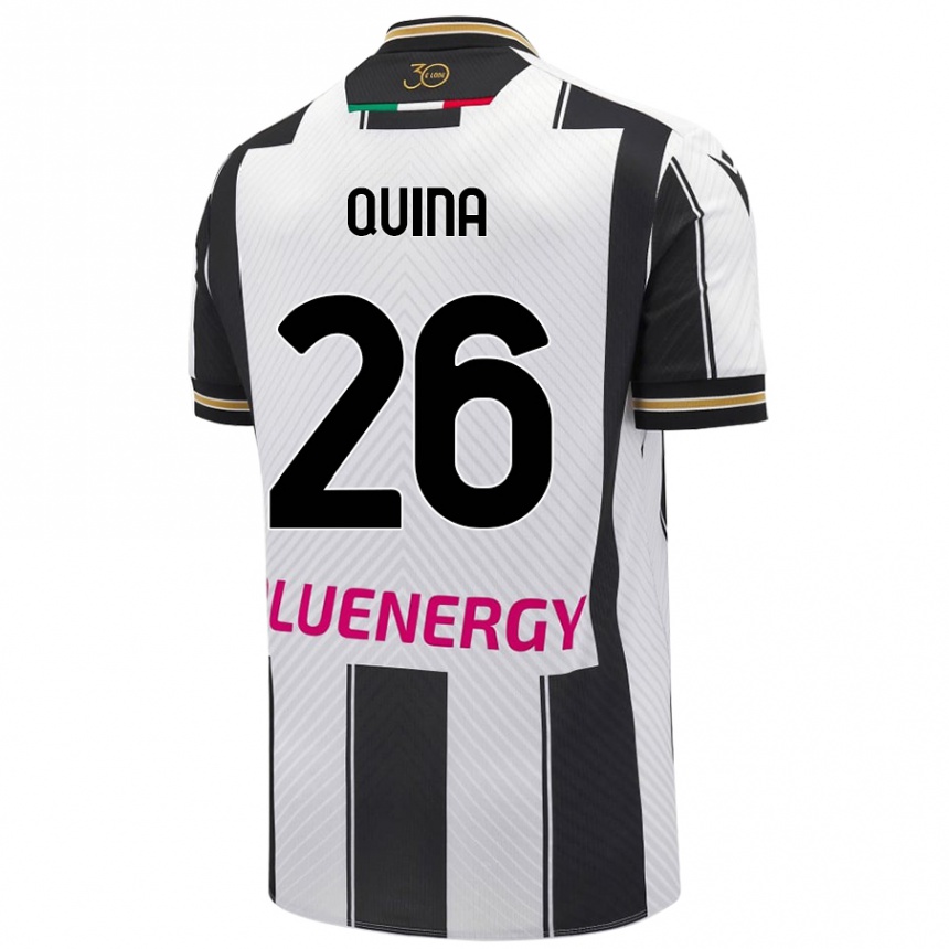 Men Football Domingos Quina #26 White Black Home Jersey 2024/25 T-Shirt Uk