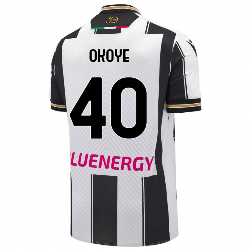 Men Football Maduka Okoye #40 White Black Home Jersey 2024/25 T-Shirt Uk