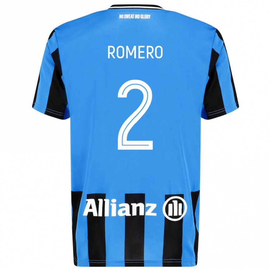 Men Football Zaid Romero #2 Sky Blue Black Home Jersey 2024/25 T-Shirt Uk