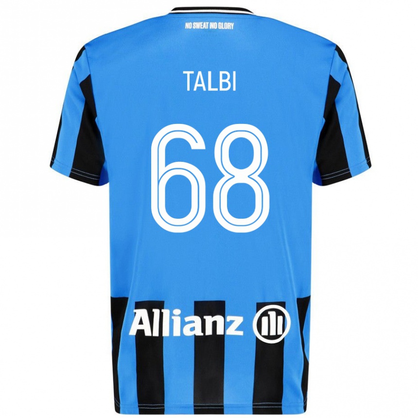 Men Football Chemsdine Talbi #68 Sky Blue Black Home Jersey 2024/25 T-Shirt Uk