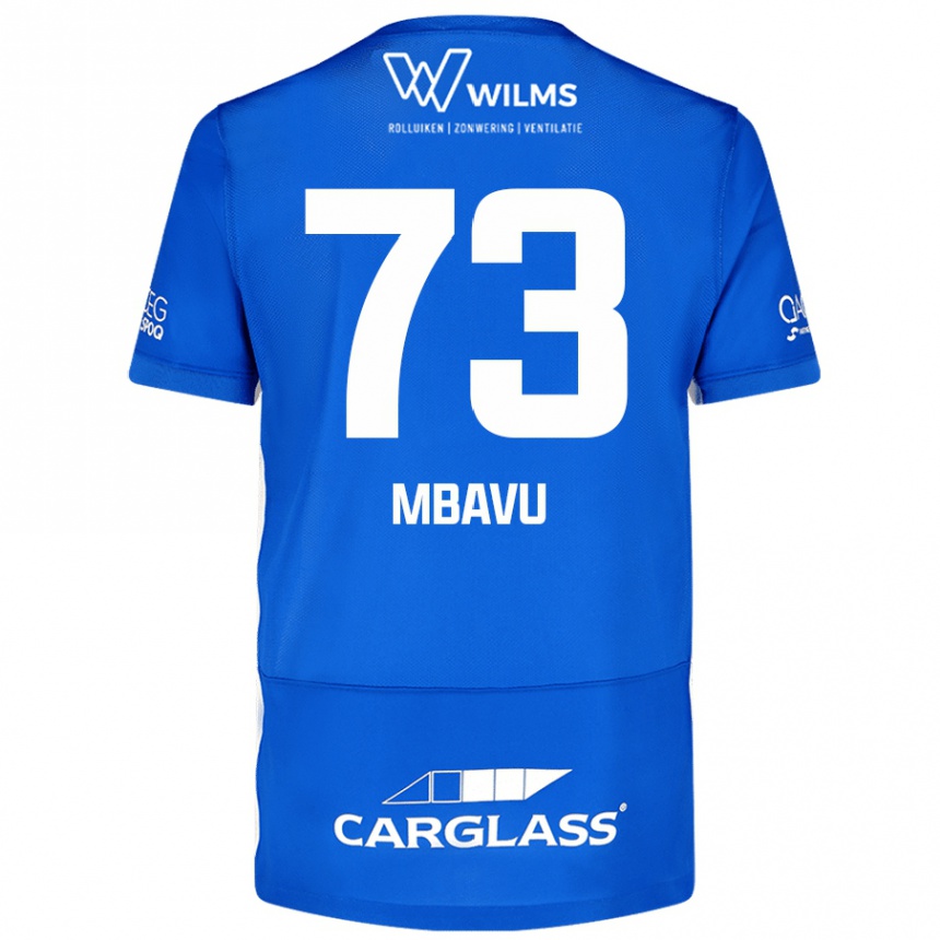 Men Football Elie Mbavu #73 Blue Home Jersey 2024/25 T-Shirt Uk