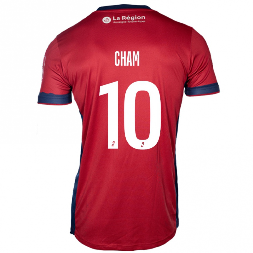 Men Football Muhammed Cham #10 Light Burgundy Home Jersey 2024/25 T-Shirt Uk