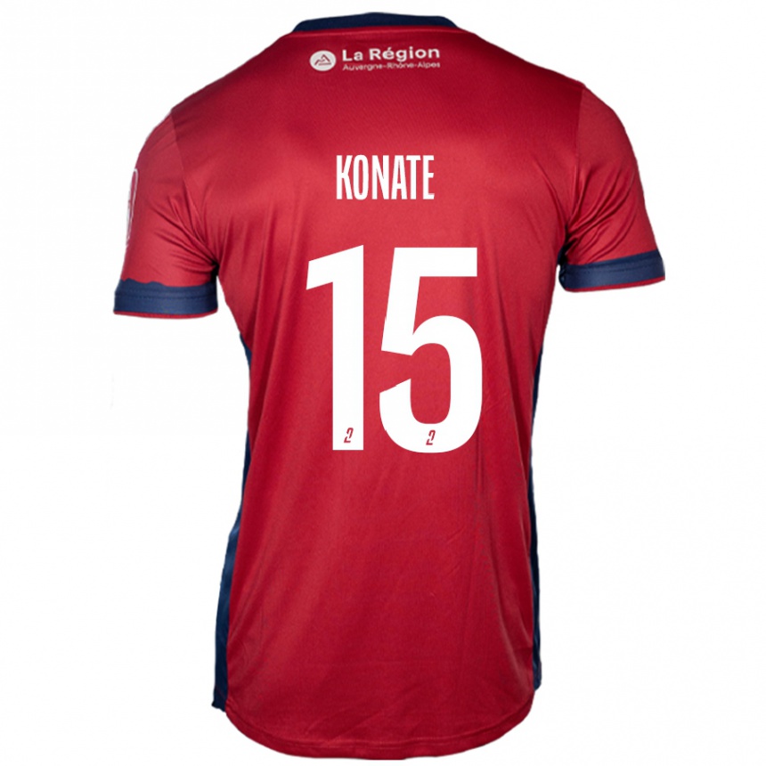 Men Football Cheick Oumar Konaté #15 Light Burgundy Home Jersey 2024/25 T-Shirt Uk