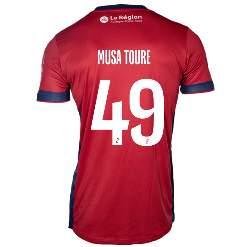 Men Football Musa Toure #49 Light Burgundy Home Jersey 2024/25 T-Shirt Uk