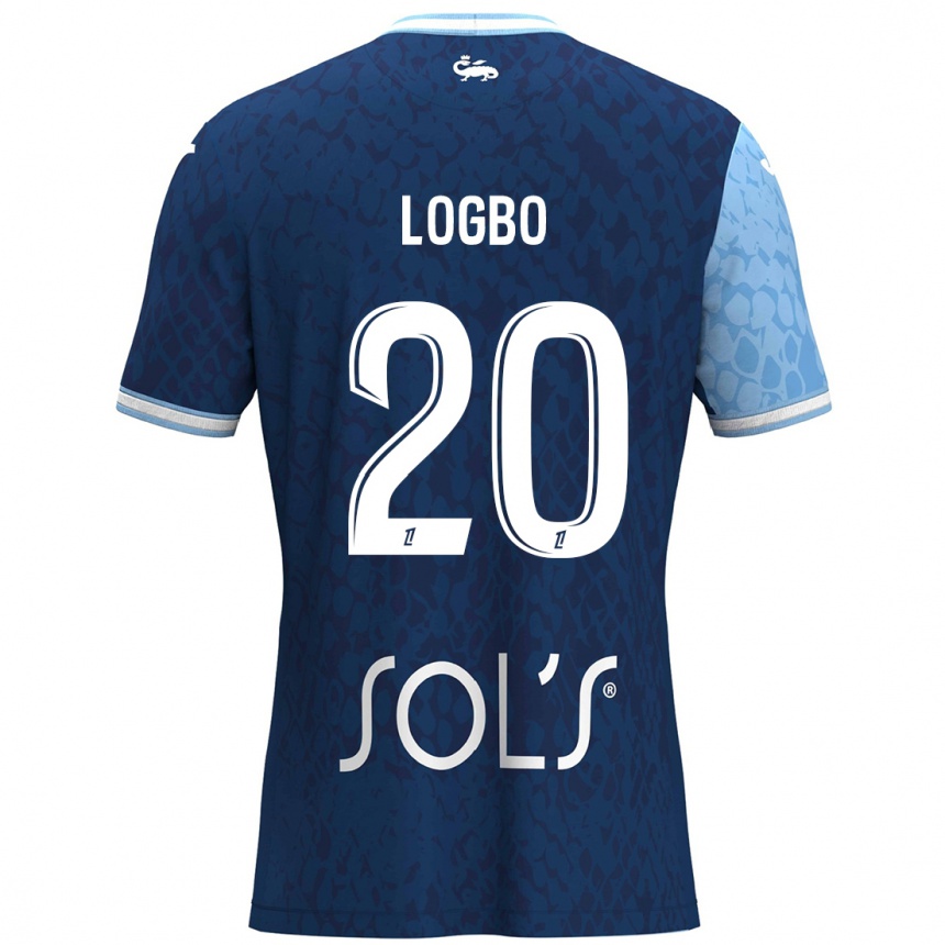 Men Football Andy Logbo #20 Sky Blue Dark Blue Home Jersey 2024/25 T-Shirt Uk