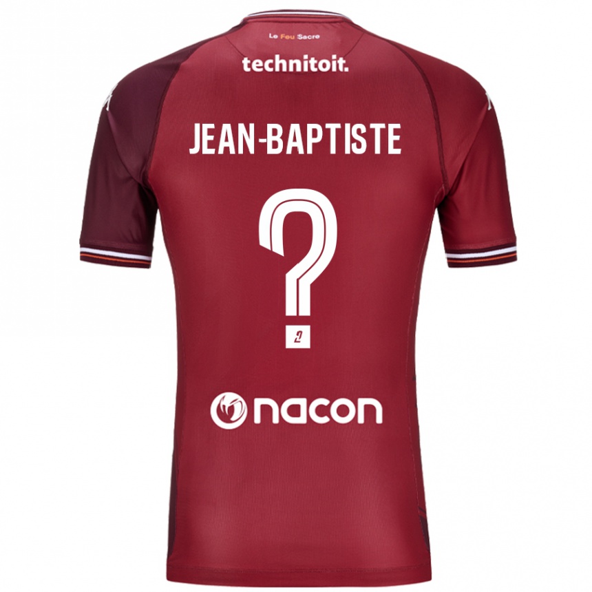 Men Football Romain Jean-Baptiste #0 Red Granata Home Jersey 2024/25 T-Shirt Uk