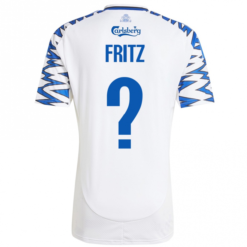 Men Football Gustav Fritz #0 White Sky Blue Home Jersey 2024/25 T-Shirt Uk