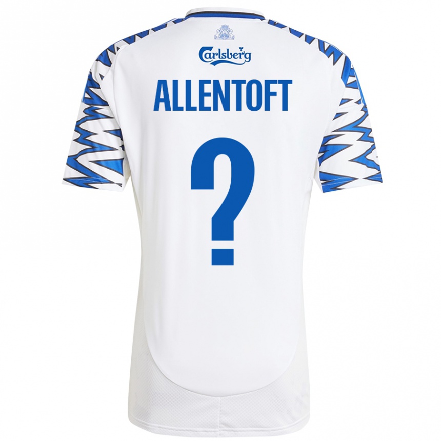 Men Football Philip Allentoft #0 White Sky Blue Home Jersey 2024/25 T-Shirt Uk