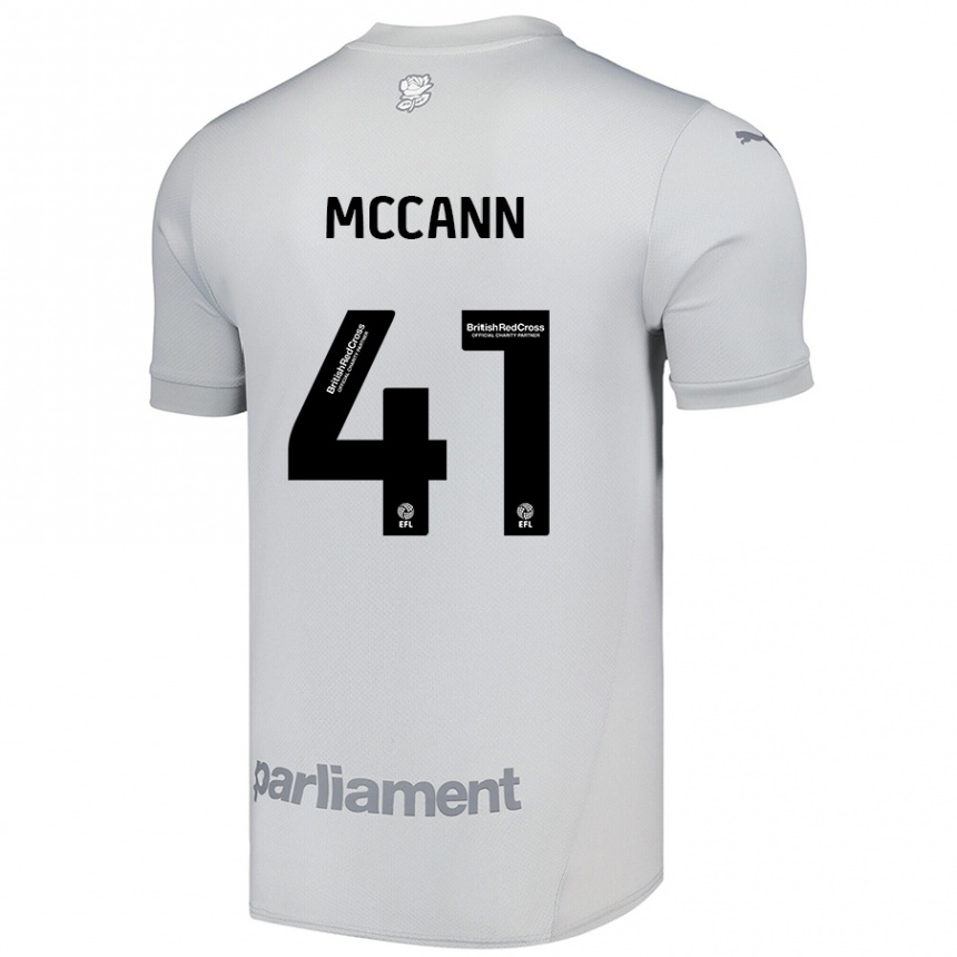 Men Football Bayley Mccann #41 Silver Gray Away Jersey 2024/25 T-Shirt Uk