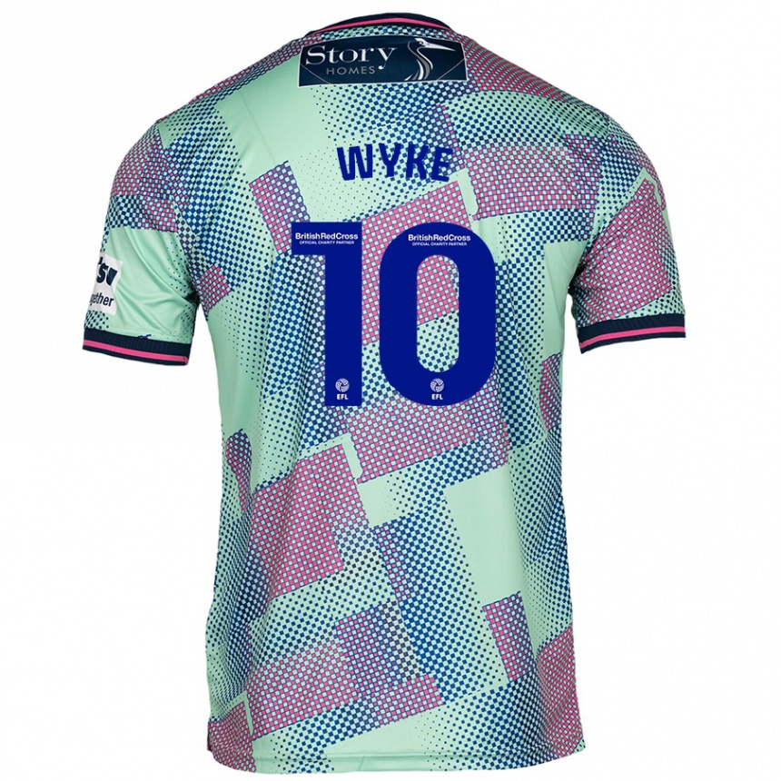 Men Football Charlie Wyke #10 Green Away Jersey 2024/25 T-Shirt Uk