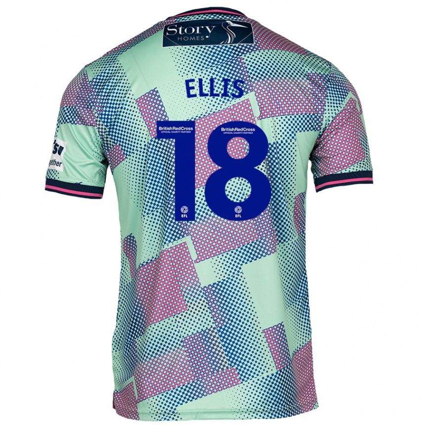 Men Football Jack Ellis #18 Green Away Jersey 2024/25 T-Shirt Uk