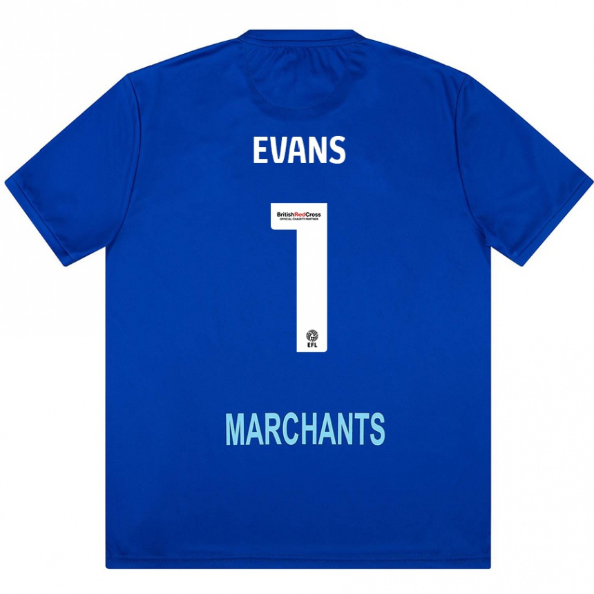 Men Football Owen Evans #1 Green Away Jersey 2024/25 T-Shirt Uk