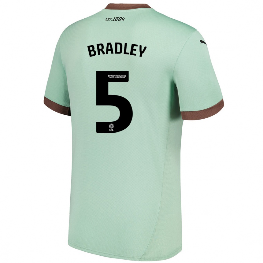 Men Football Sonny Bradley #5 Pale Green Away Jersey 2024/25 T-Shirt Uk