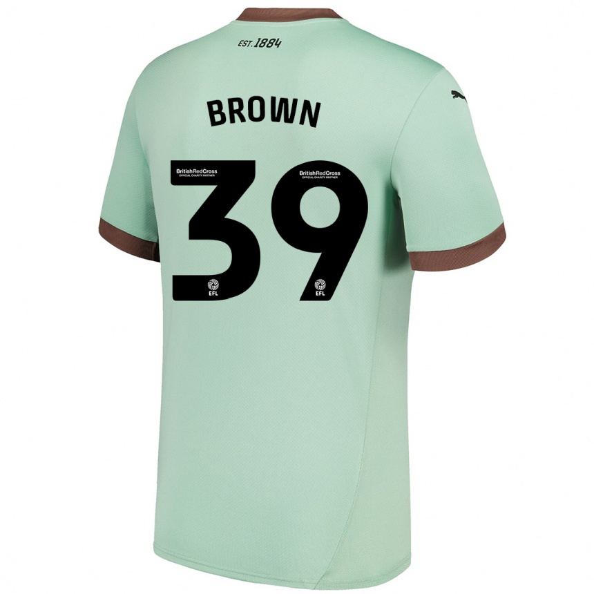 Men Football Dajaune Brown #39 Pale Green Away Jersey 2024/25 T-Shirt Uk