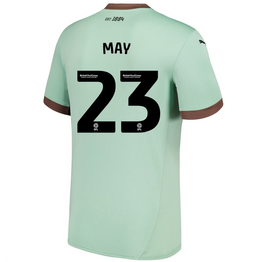 Men Football Rebecca May #23 Pale Green Away Jersey 2024/25 T-Shirt Uk