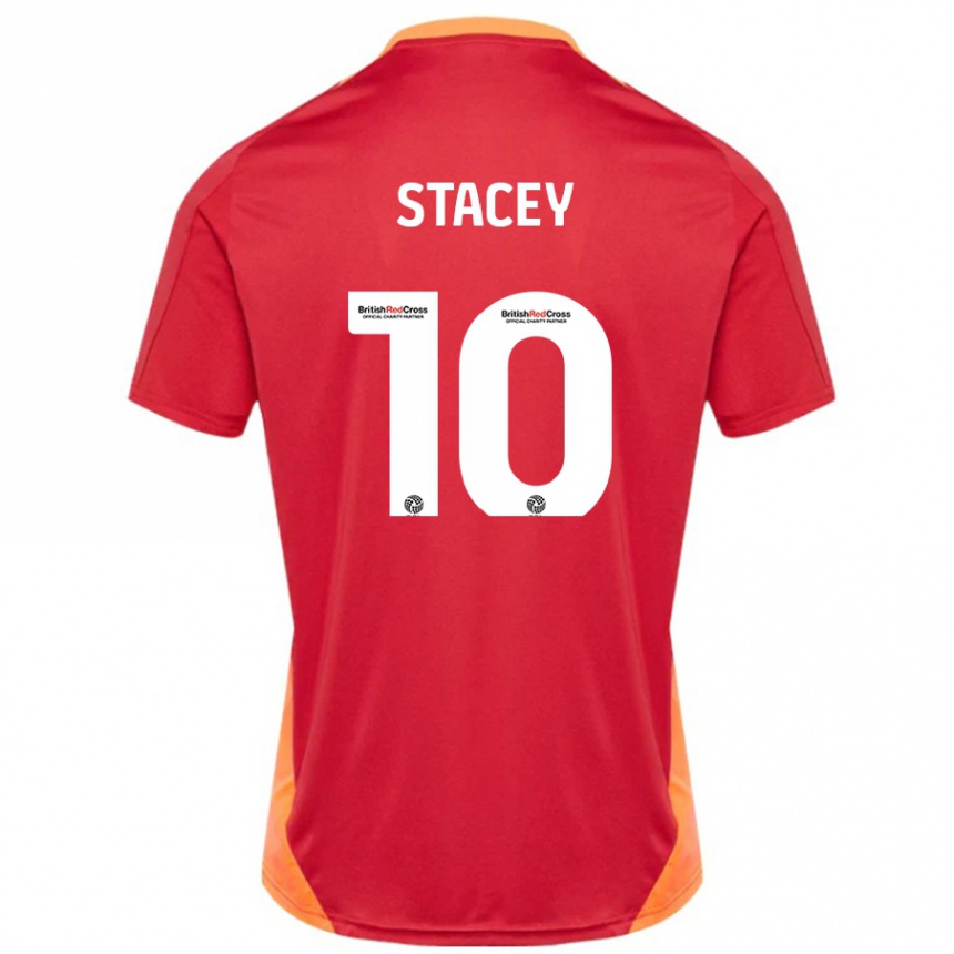 Men Football Sarah Stacey #10 Blue Off White Away Jersey 2024/25 T-Shirt Uk