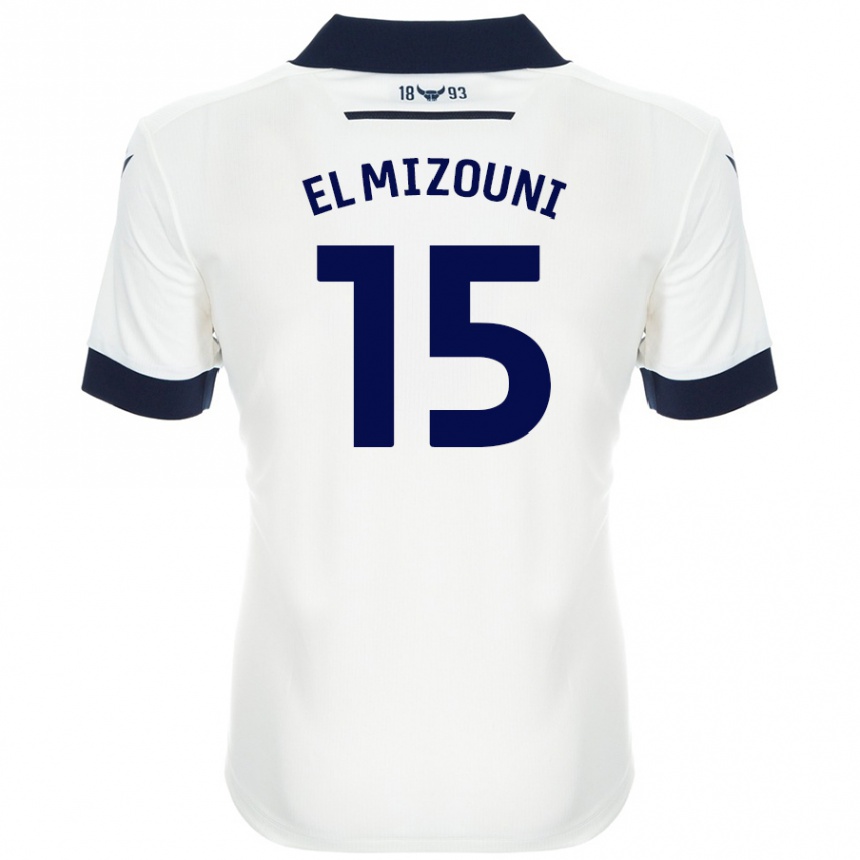 Men Football Idris El Mizouni #15 White Navy Blue Away Jersey 2024/25 T-Shirt Uk