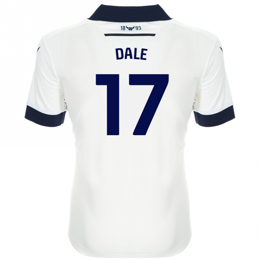 Men Football Owen Dale #17 White Navy Blue Away Jersey 2024/25 T-Shirt Uk